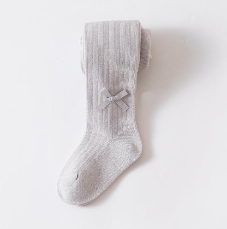 2025 A/W Baby Strampler mit Schleife aus gekämmter Baumwolle - Neugeborene Unifarbene PP-Hose für Frühling/Herbst