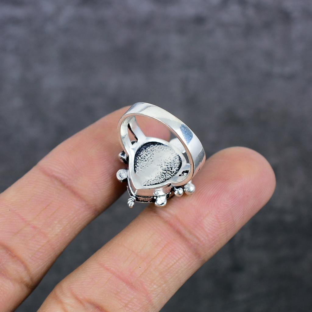 Jedový želví vzhled Ručně vyráběné mosazné šperky Prsten Velikost 8