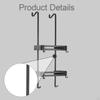 Bathroom Shower Hanging Rack Organizer Durability Easy To Install with Suction Cups Space Saving