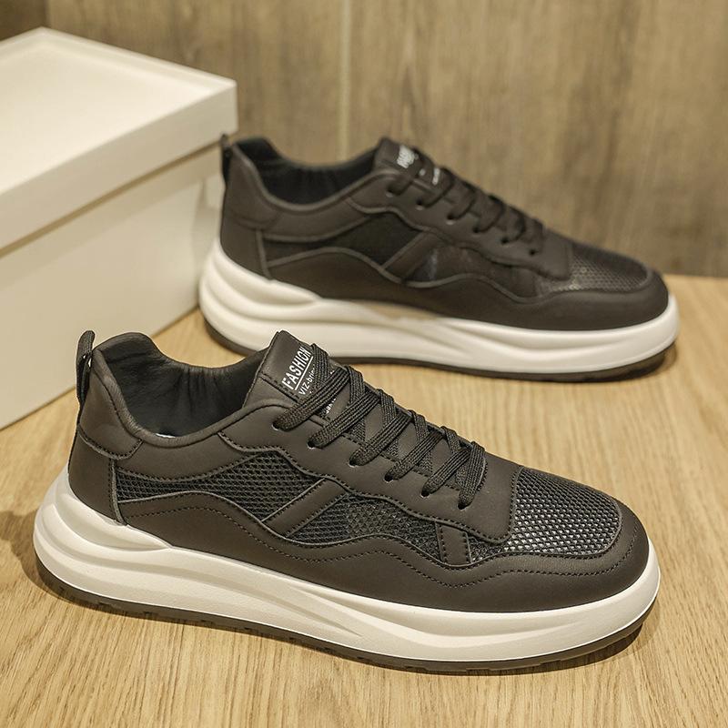

Men s shoes breathable hollow mesh board shoes 2025 summer new fashion versatile white shoes men s sports and leisure shoes 44