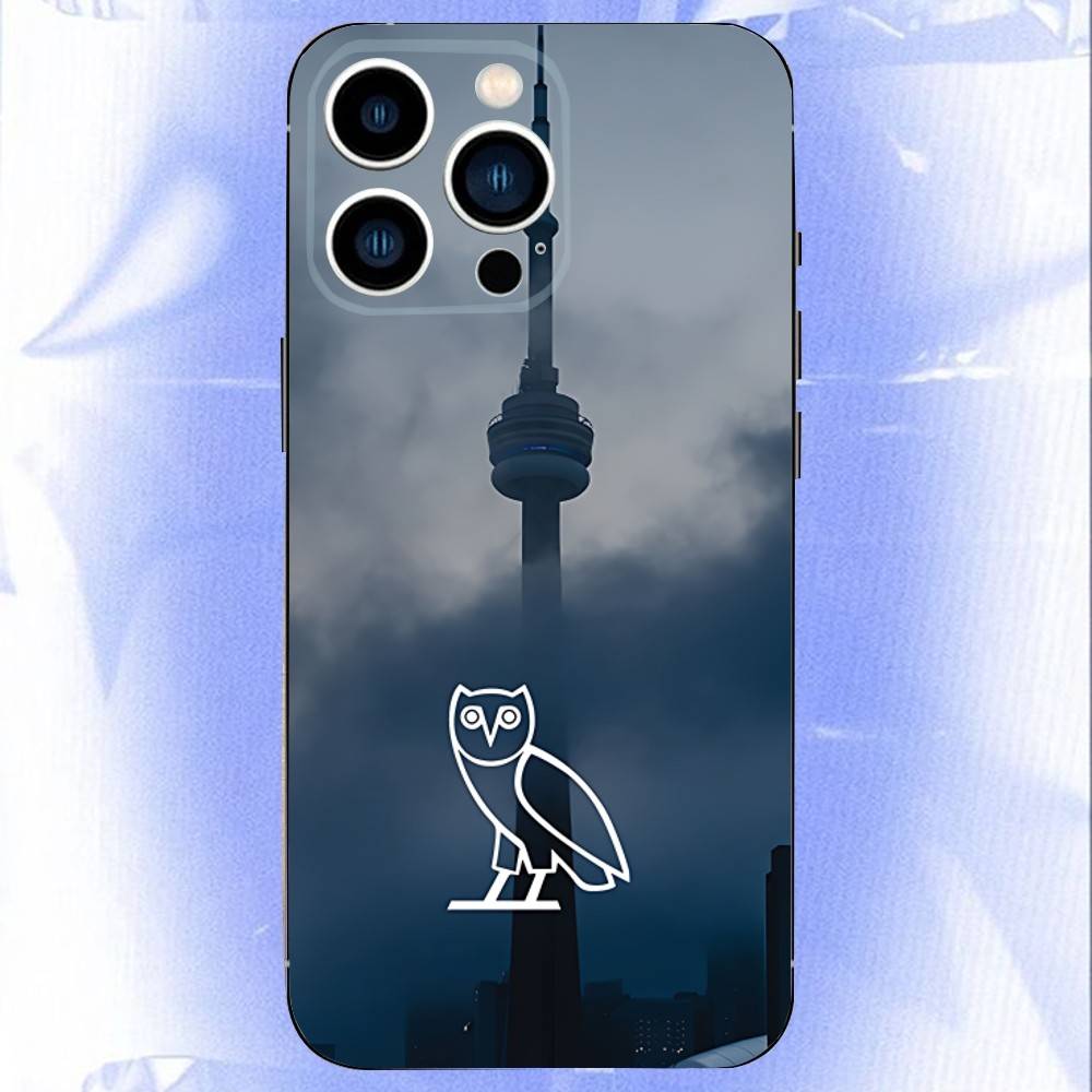 

D-Drake O-OvO OWL LOGO Phone Case For iPhone 17,16,15,14,13,12,11,Pro,XS,Max,XR,Plus,E,SE4,Mini Black Soft Cover iPhoneXR