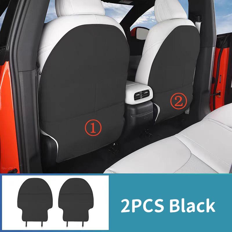 For Xpeng G6 2024 2023 Leather Seat Back Kick Protector, Backseat Kick Mat Seat Cover Waterproof Armrest Box Anti Kick