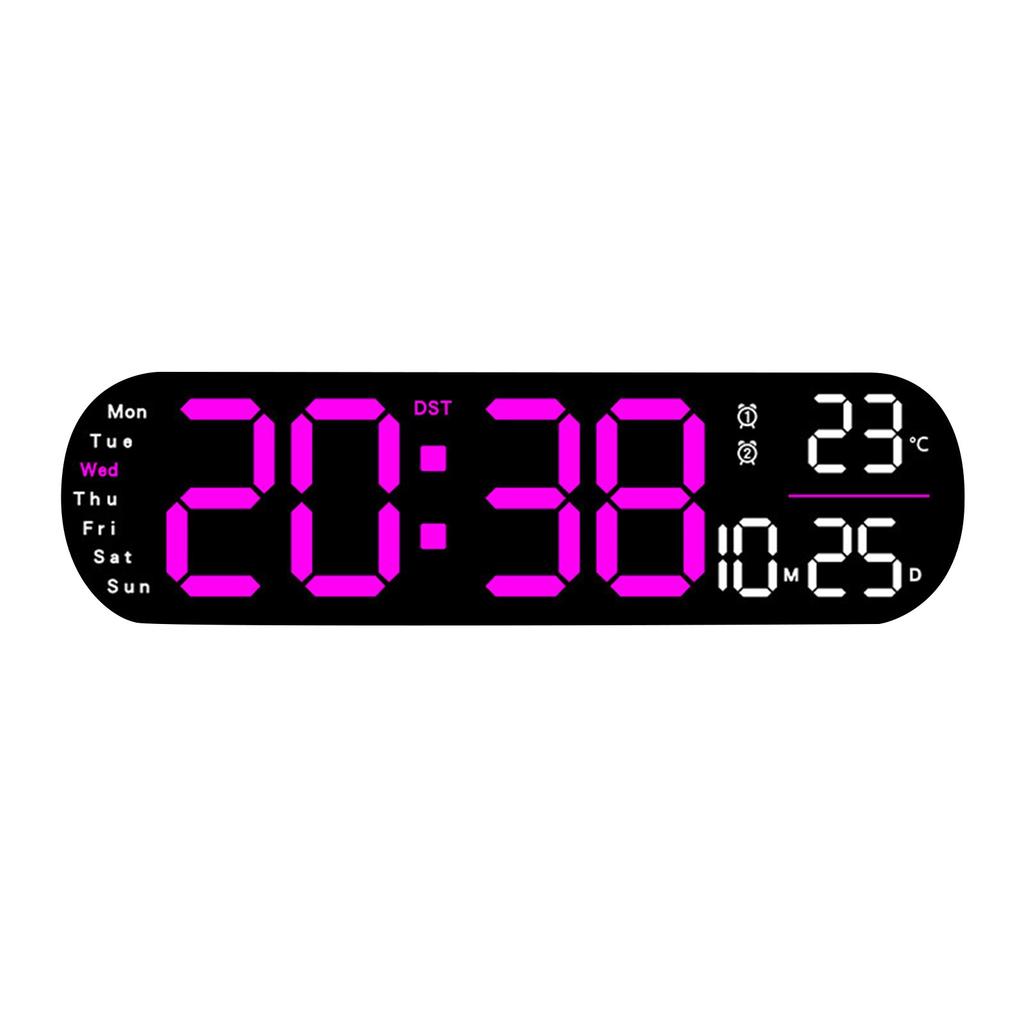 Creative Wall Clock Multi-function Clock, Living Room Clock Large Screen LED Digital Alarm Clock