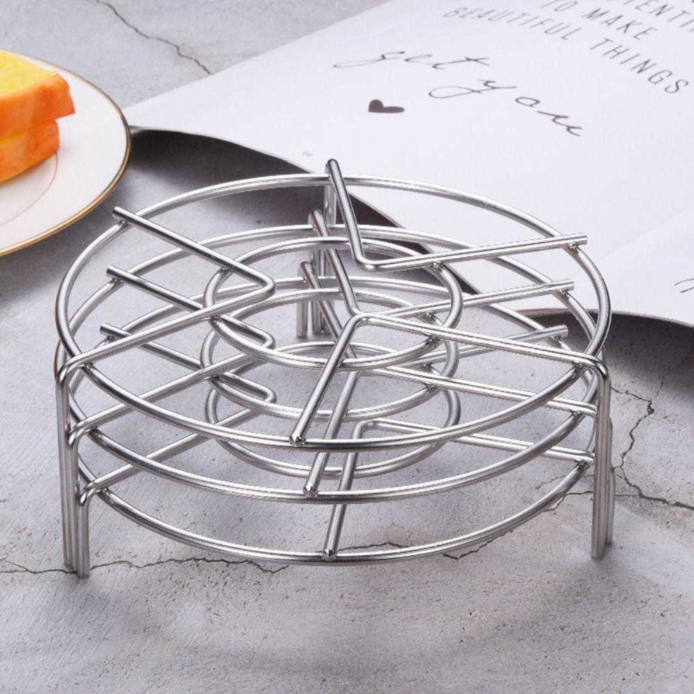 Stainless Steel Cookware Heat Resistant Kitchen Trivet Stand Steamer Steaming Tray Egg Steamer Rack