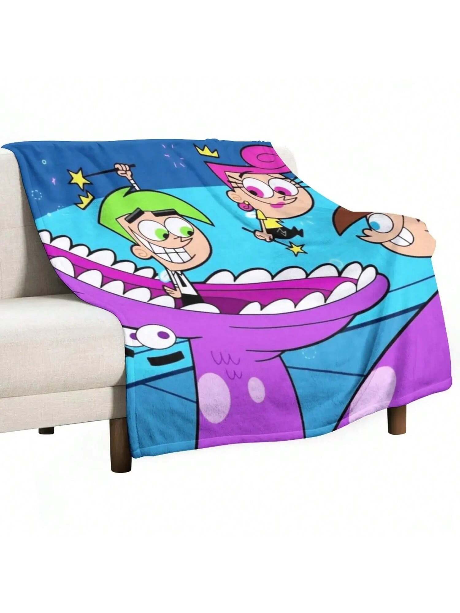 Волшебные родители Подарок для фанатов Волшебные родители Фильм Мультфильм Плед для комнаты в общежитии 75X95CM