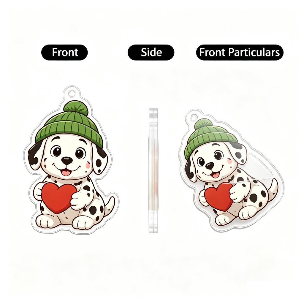 Acrylic Christmas Dog Collectible Toy Miniature Figure