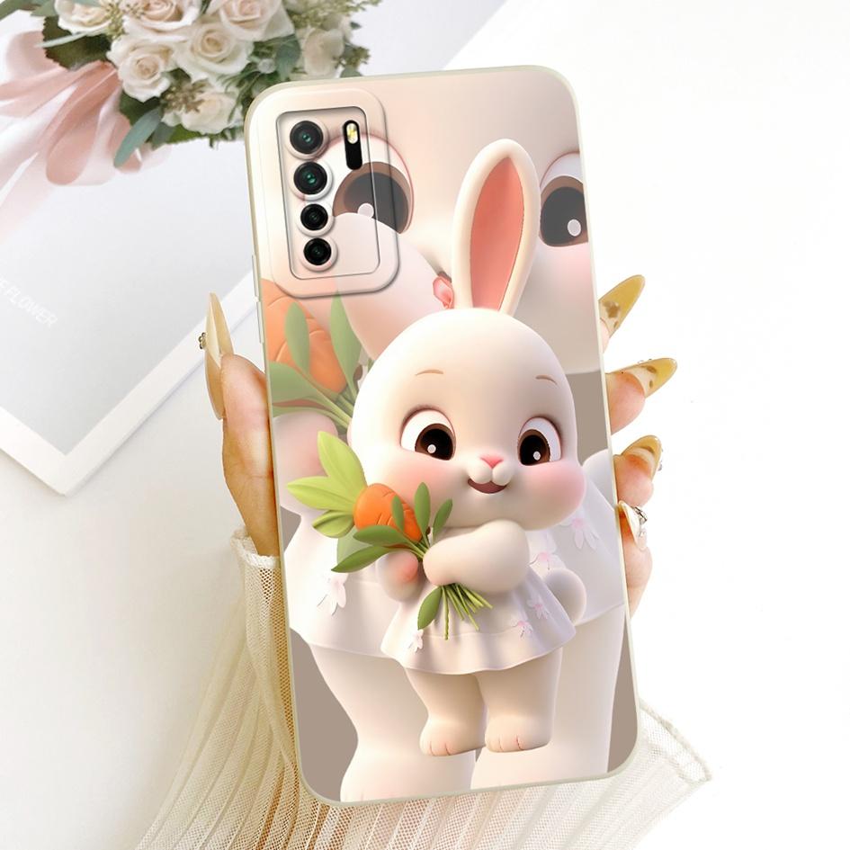 For Huawei Nova 7 SE Case P40 Lite 5G CDY-NX9B CDY-AN20 Lovely Rabbit Cartoon Soft Silicone Protective Cover For Honor 30S Funda