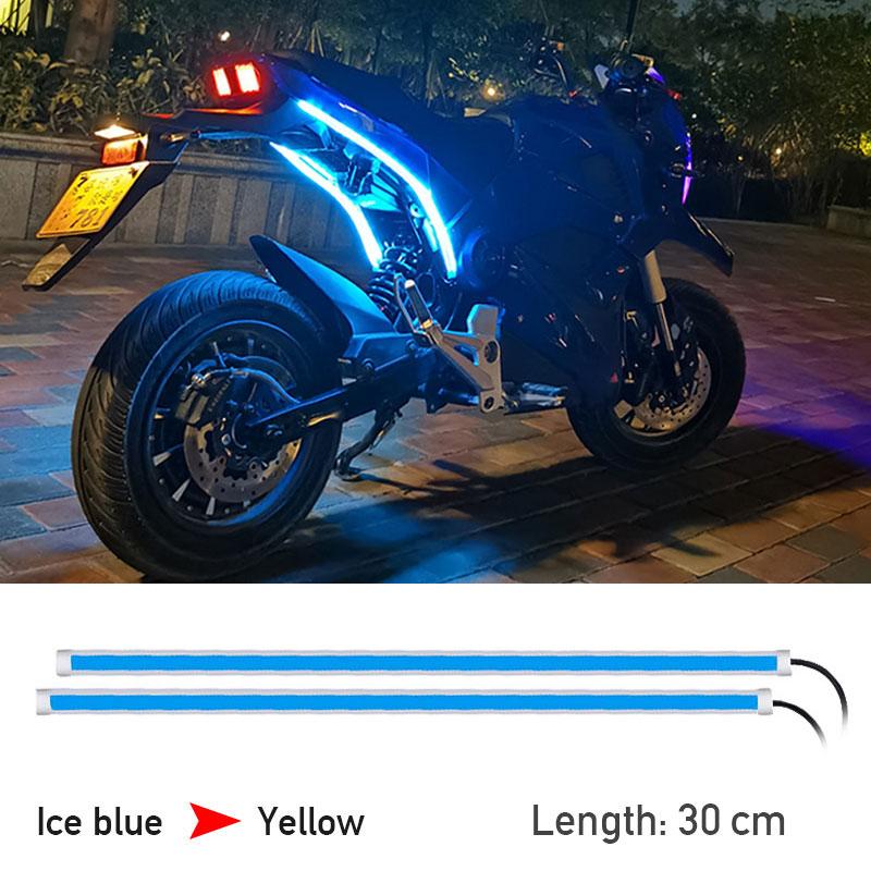 

Гибкие указатели поворота мотоцикла 30/45/60 см светодиодные ленты двухцветные DRL светодиодные автомобильные дневные ходовые огни 12 В 30cm 1Pair Type B