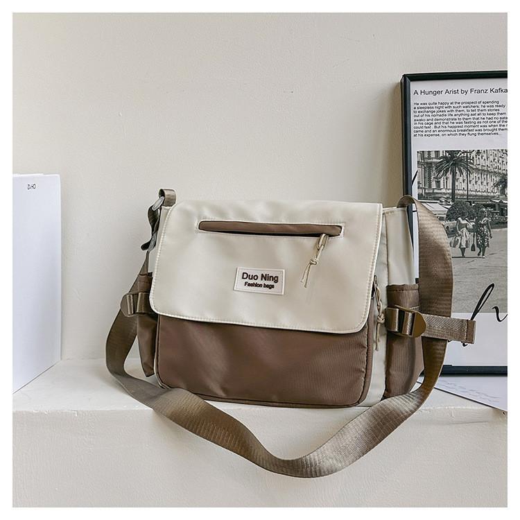 Стильная холщовая многоцветная сумка-мессенджер для студентов с большой вместимостью и модным дизайном
