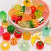 10Pcs Fruit Filled Resin Lovely Stress Relief Toy Soft Slow Diy Rising Deformable Squeeze Fidget Sensory Toy