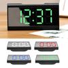 Alarm Clock LED Digital Display Mirror USB Charging Desktop Clock for Bedroom Home Office School