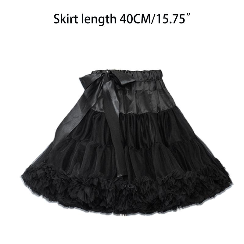 A-line Petticoat Crinoline Slips Wedding Accessories Short Fluffy Tutu Skirt 50s Vintage Puffy Underskirt 15.8in