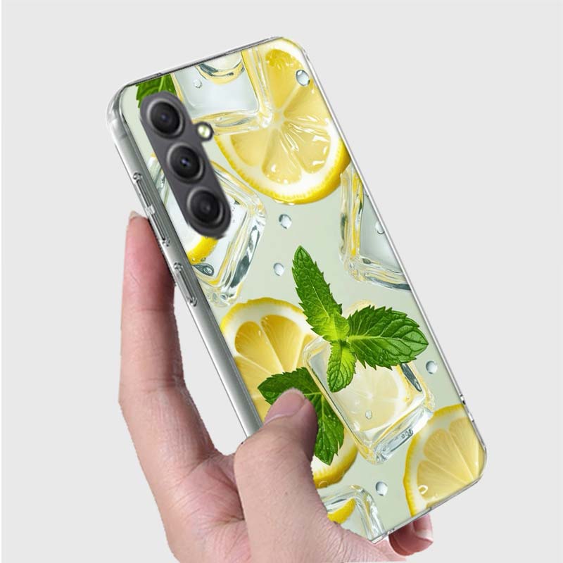 

Summer Lemon Mint Phone Case for Samsung A16 A26 A36 A56 A17 A37 A57 A07 A06 A02S A03 A04S A05S Galaxy Note 20 10 A50S A71 A51 A Samsung A02S