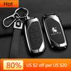 Interior Mouldings Zinc Alloy Leather Car Key Case Cover Shell Keychain Fob For Dongfeng Forthing Fengxing T5 EVO 2021 Protector
