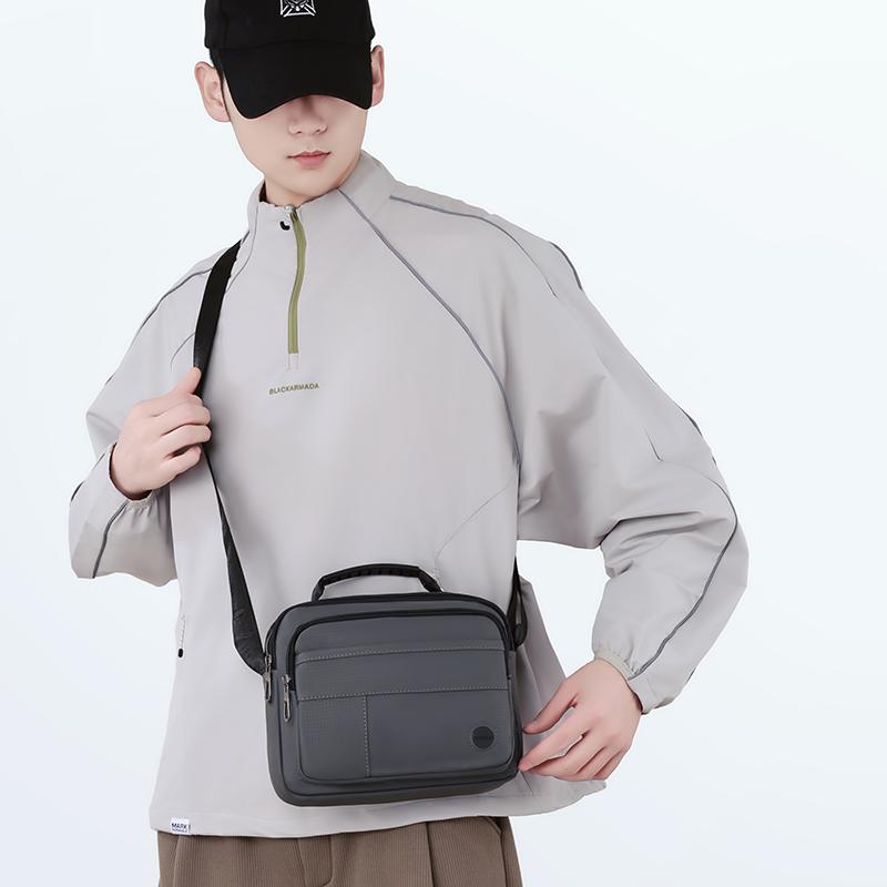 Men's Multi-Compartment Crossbody Bag – Adjustable Strap Business Shoulder Pack for Travel & Everyday Use