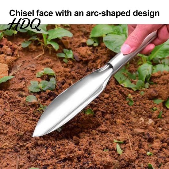Corrosion Resistant Garden Tool Stainless Steel Trowel Narrow Pointed Gardening Hand Shovel Lightweight Digging Spade for Planting Weeding,