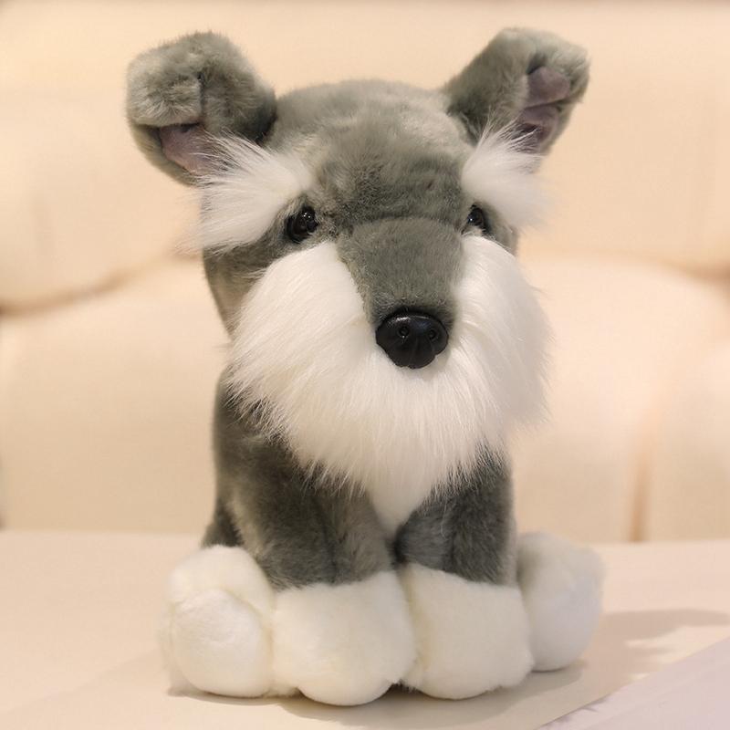 21/26cm Kawaii Husky Bulldog Schnauzer Shar Pei Dog Plush Toy Cute Sitting Puppy Toy Stuffed Soft Animal Dolls Birthday Gift