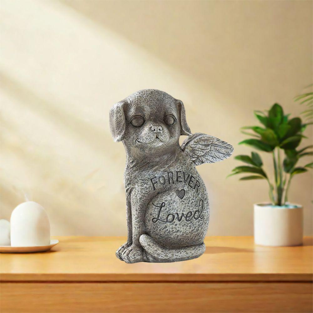 Resin Pet Memorial Statue Stone Finish Pet Memorial Tombstone  Living Room