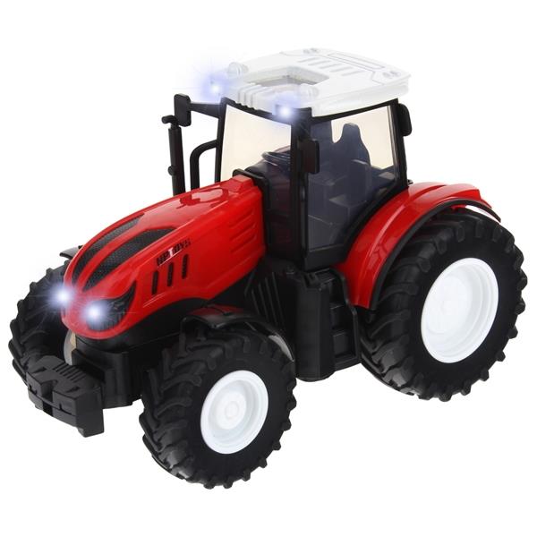 Trattore Radiocomandato Con Rimorchio Telecomando Rc Luci - Rosso