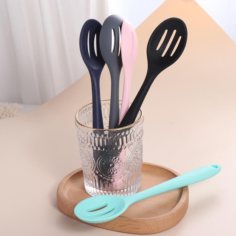 Baking Heat Resistant Silicone Kitchenware Non-stick Cooking Tools Slotted Spoon Cookware Utensils