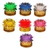 Colorful Lotus Lamp Vibrant Color Battery-Operated Creative Shape Flicker Free Realistic Looking Compact