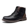 Mode Neue Herren Reitstiefel Vintage Britischer Western-Stil PU-Leder High Top Cowboy-inspirierte Schuhe mit Seitenzip-Design