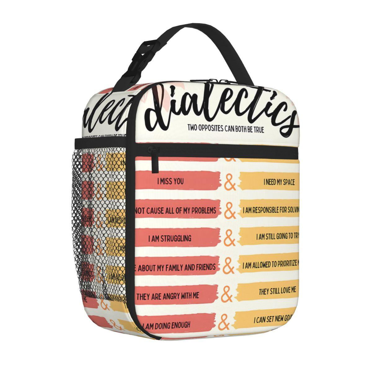 Bestselling Dialectics - Dialectical Behavior Therapy (DBT) Earthy Tone Lunch Tote Playground Snack Small Lunch Bag One Size