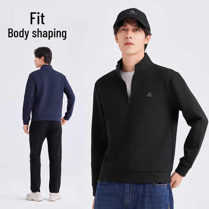 Tuoluzhe Men's Half-Zip Stand Collar Sweatshirt XYS423206