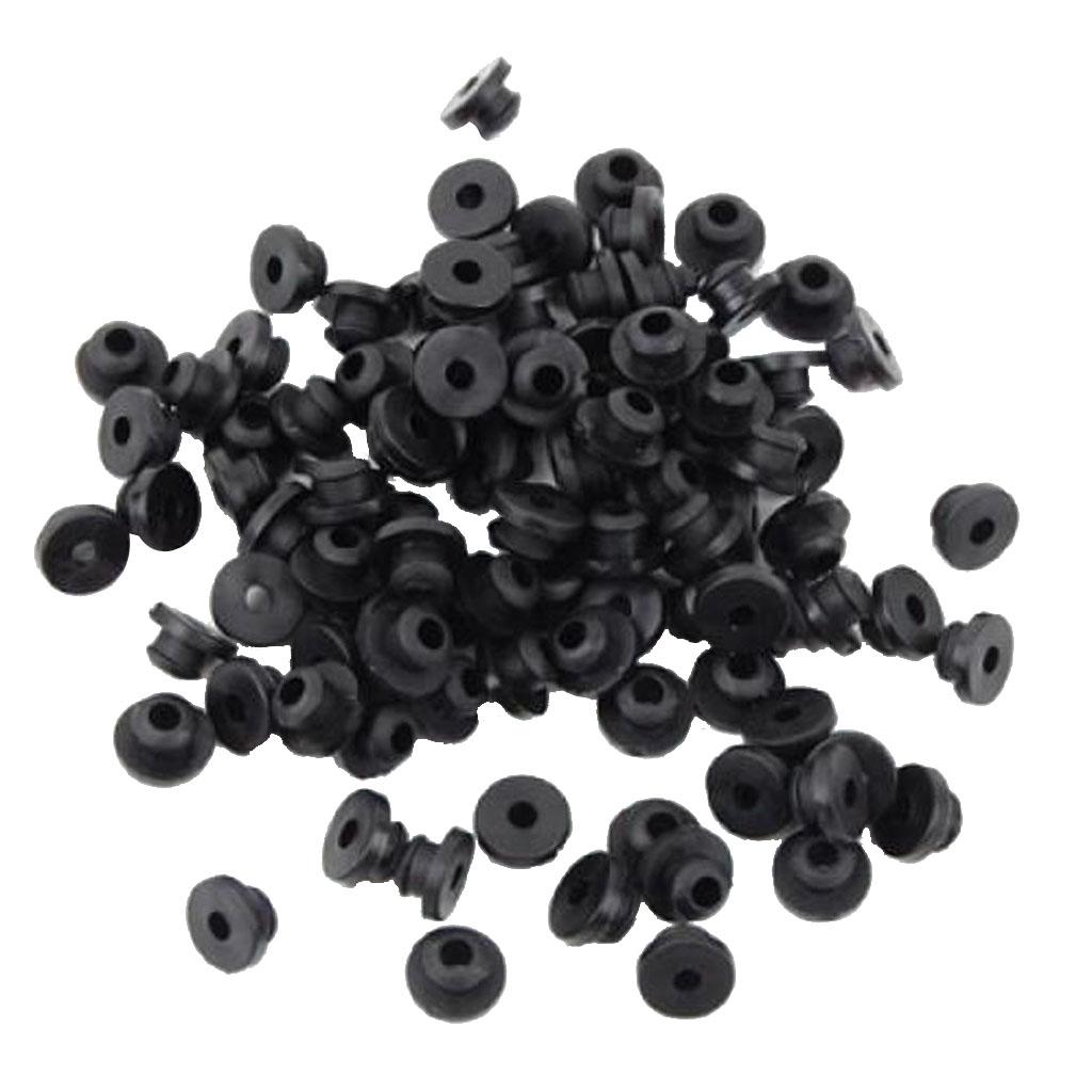 100Pcs Black Rubber