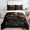 Titanic Romantic Love Duvet Cover Comforter Bedding Set Soft Quilt Cover and Pillowcases for Teens Boy Single/Double/Queen/King