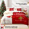 3pcs/set Christmas Reindeer Snowman Bedding Set Includes 1 Duvet Cover And 2 Pillowcases Soft And Skin-Friendly