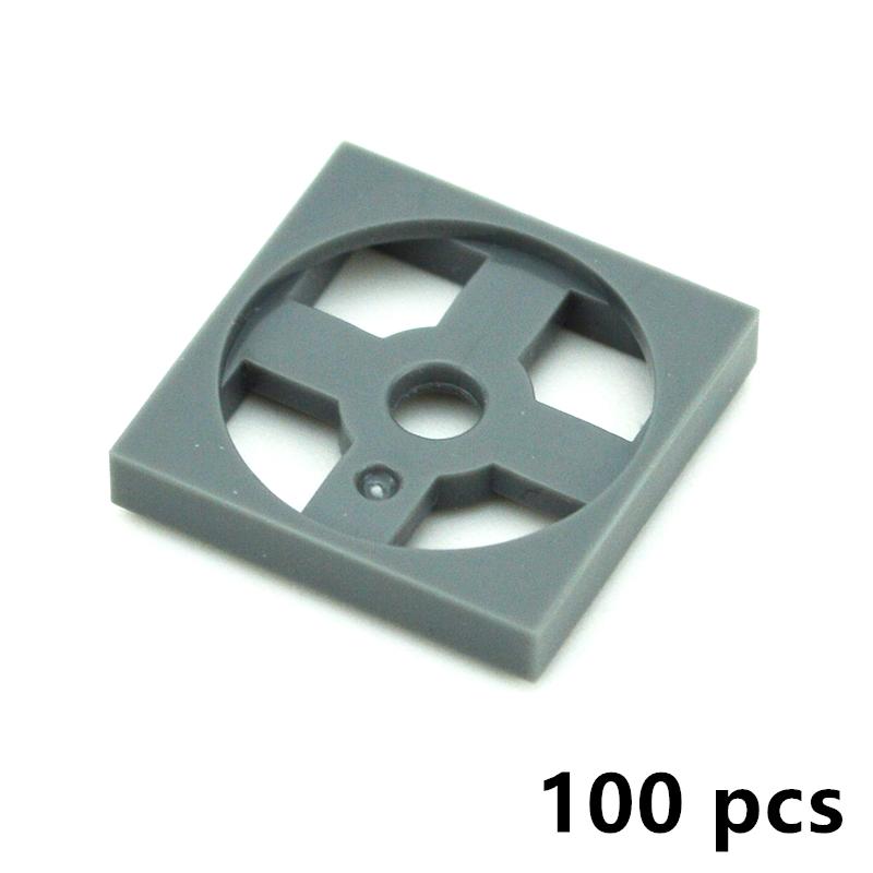 100Pcs MOC 2x2 Turntable Plates Building Block 3680 3679 Base with Top Compatible Assembles Classic Particles Educational Toys