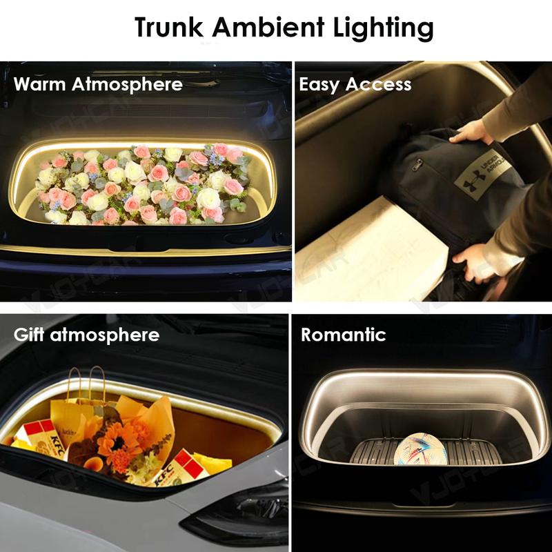 VJOYCAR New Model Y Juniper YL New 3 Highland Rear Front Rear Trunk Waterproof LED Strip Atmosphere Brighten Light Plug & Play
