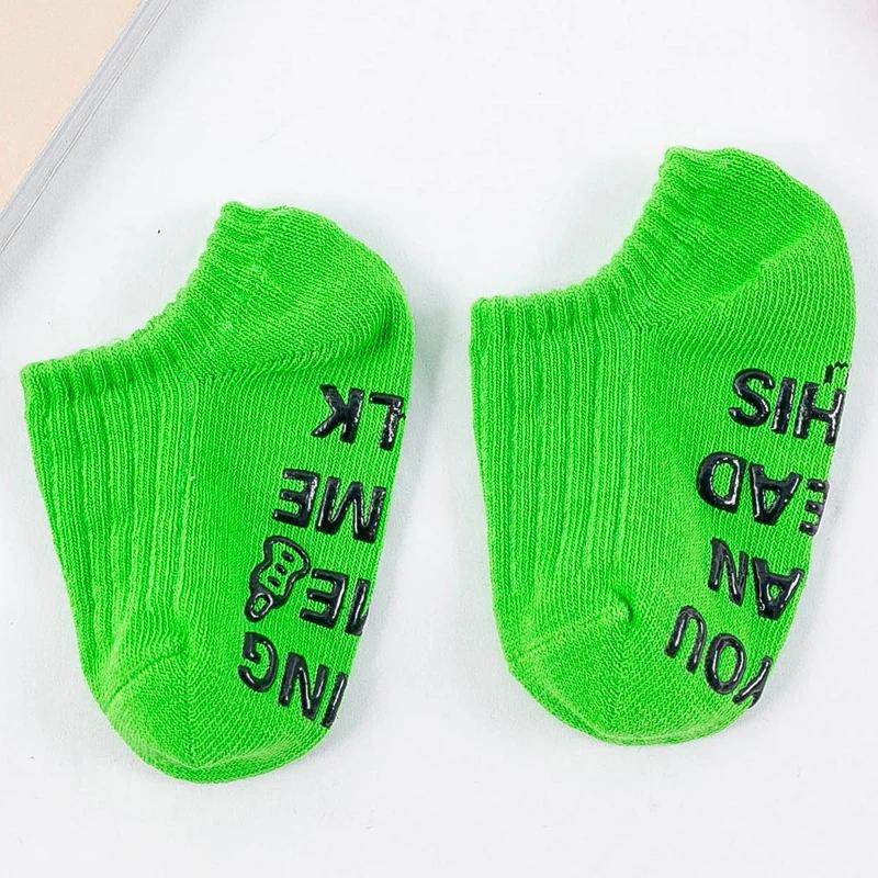 Cute Candy Color Stripe White Baby Floor Socks Summer Spring Thin Cotton Rubber Anti-slip Short Ankle Stockings for Boys Girls