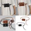 Knotted Adjustable Waist Belt Bag Women PU Leather Envelope Purse Fanny Pack Belt Practical Fashion Waist Accessory