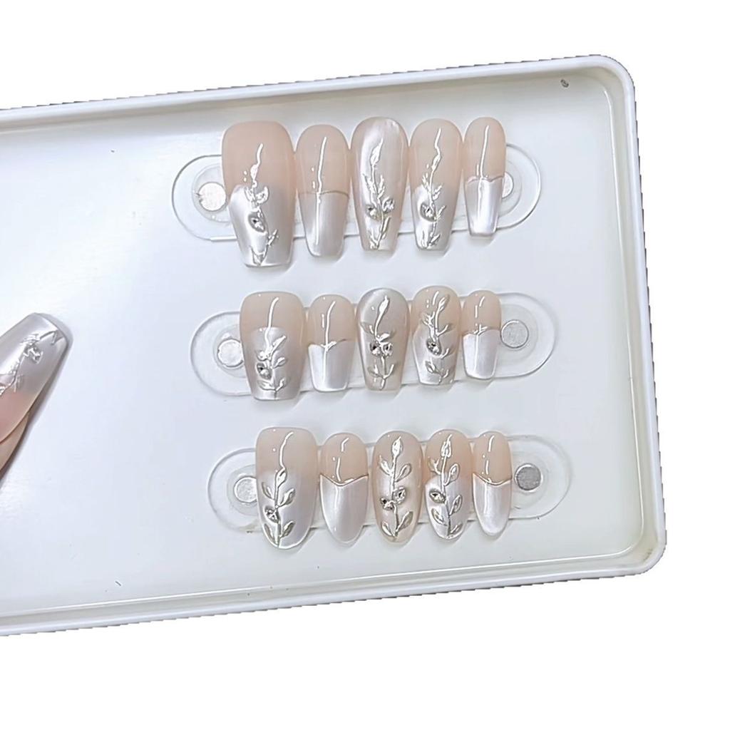Hand-woven Armor Swaying In The Wind, Three-dimensional Magic Mirror Powder, Zircon, Horse Eye Cat Eye Style Pure and Lustful Manicure