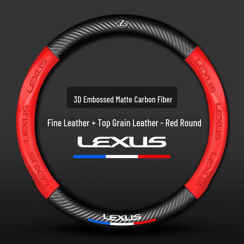 Carbon Fiber Steering Wheel Cover for Lexus ES, NX, CT, RX, and IS Series