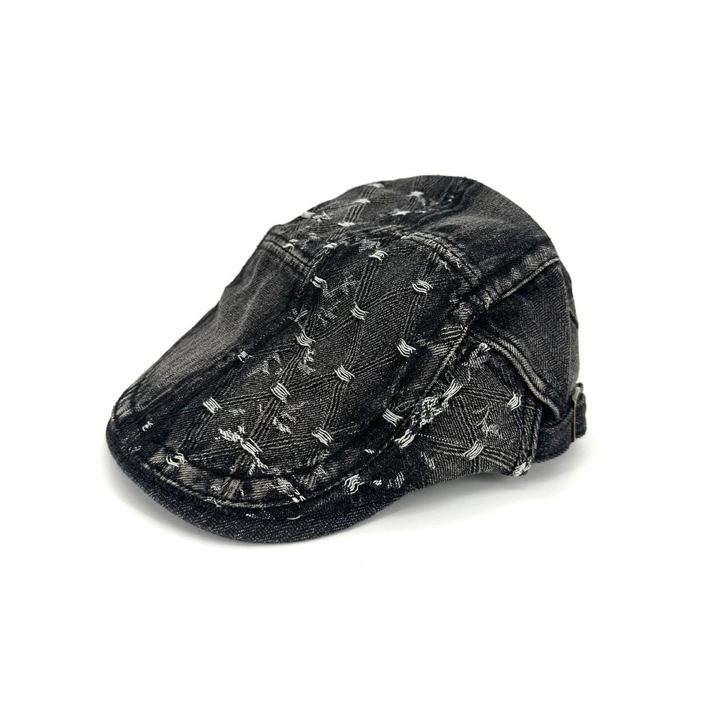 Women's Washable Denim Beret - Spring/Summer British & Japanese Literary Style, Retro Painter's Fashion, Versatile Accessory