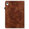 For iPad Air 13 (2025)/(2024) Leather Case Heart Imprint Foldable Stand Card Slot Stylus Holder Tablet Cover