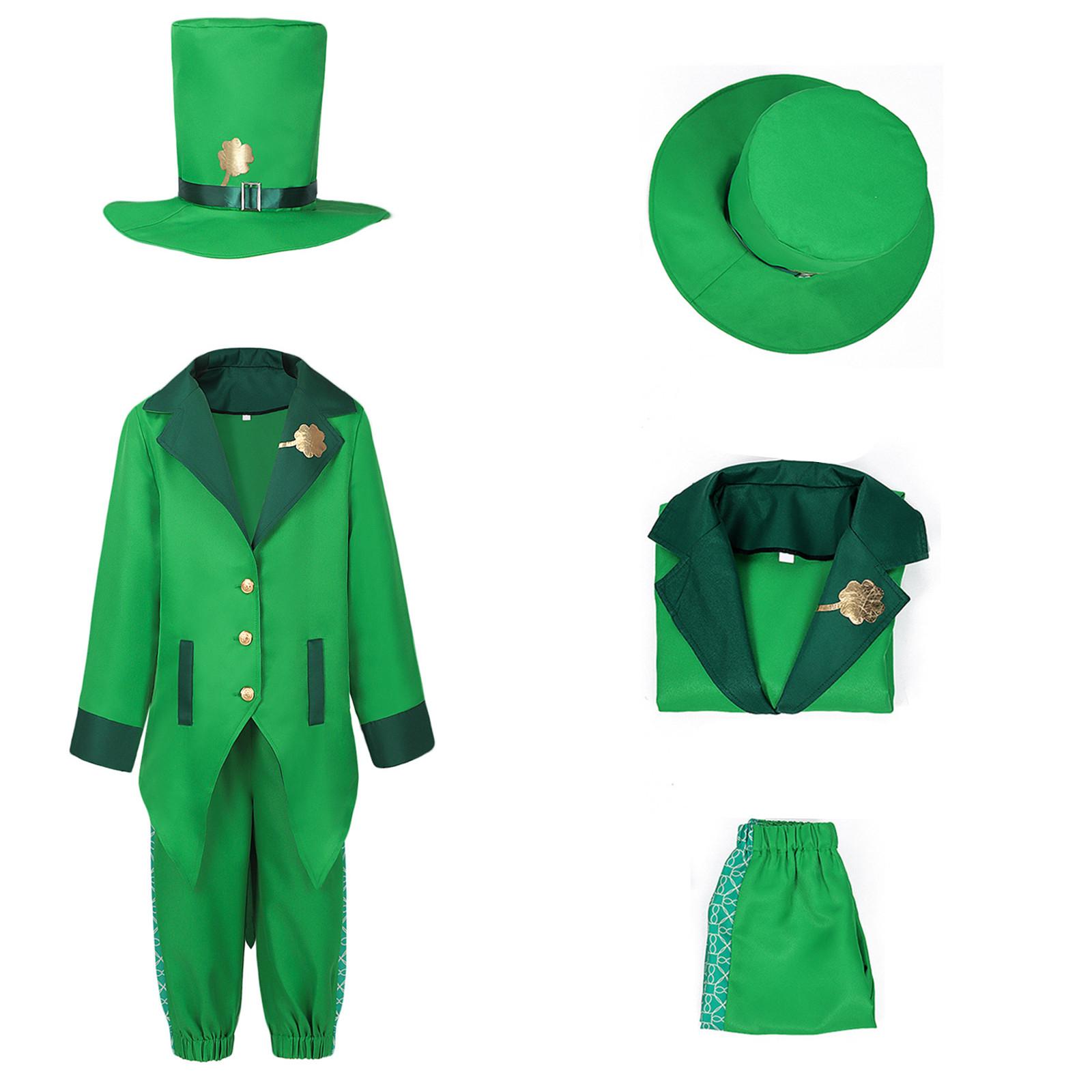 Leprechaun Tailcoat Festive Green Polyester Costume