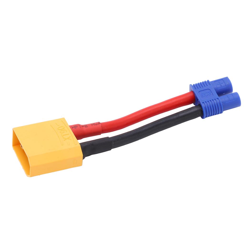 XT90 Female to EC3 Male Cable Reusable Connector Ends Safe Shell 12AWG 94mm 3.7in Length XT90 Male Plug for RC Car Model