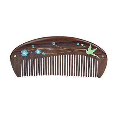 TAN MUJIANG Wooden Comb, Anti-Static, Natural Wood, Made of Green Plum Blossoms