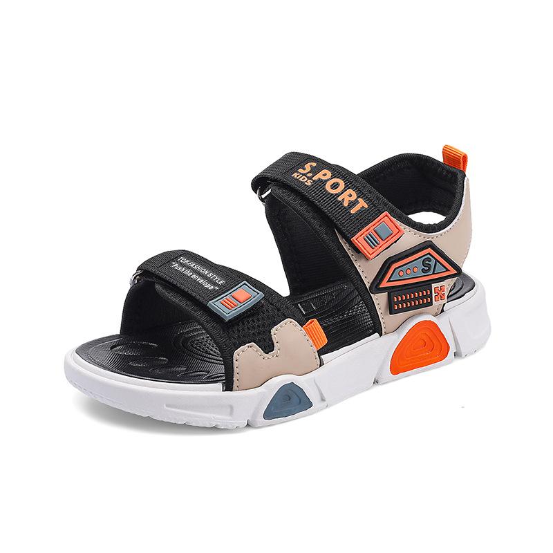 

Босоножки для мальчиков, пляжная обувь, детские сандалии с открытым носком для детей среднего и старшего возраста, повседневные, трендовые, нескользящие для мальчиков 39 yards inner length 25.0cm