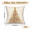 Santa Claus Christmas Pillow Cover Cartoon Print Throw Pillow Case New Cushion Cover  Holiday