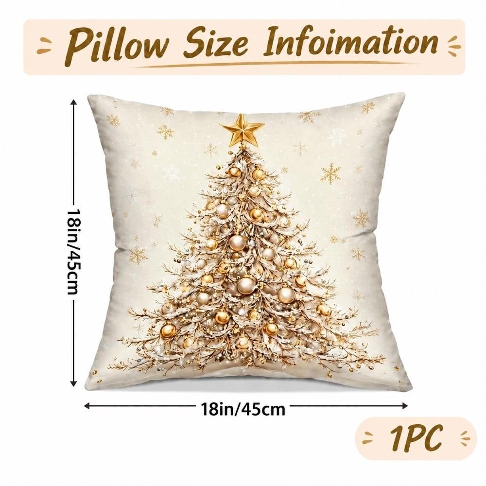 Santa Claus Christmas Pillow Cover Cartoon Print Throw Pillow Case New Cushion Cover  Holiday