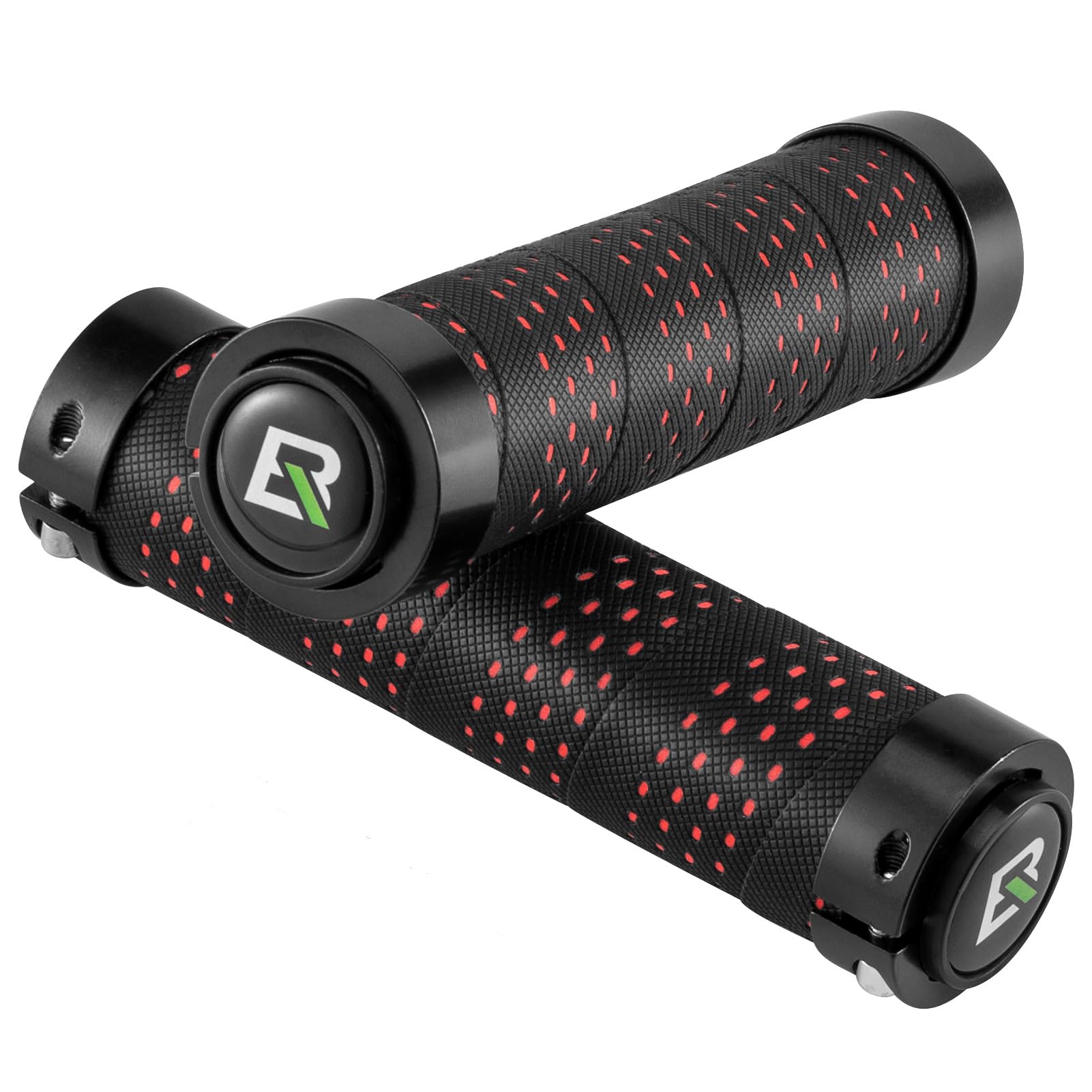 

ROCKBROS Bicycle Handlebar Grips with Bar Tape Aluminum Lock Ring for Double for Mountain Bikes Grips, Anti-Slip Style, 22.2mm Handlebars,