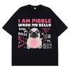 I Am Pibble Wash My Belly Funny Dog Meme Tshirt Men Women Harajuku T Shirt Summer Shortsleeved Cotton Casual Hiphop Tshirts