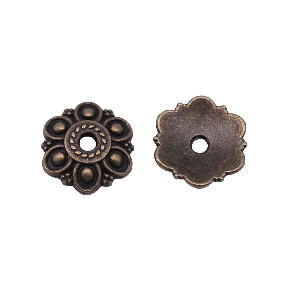Textured Bead Cap Charms Dome Covers For Pearl And Gemscolor Jewelry Findings
