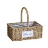 Pastoral Handmade Straw Flower Basket for Faux Bonsai Display - Creative Woven Design for Living Room or Balcony