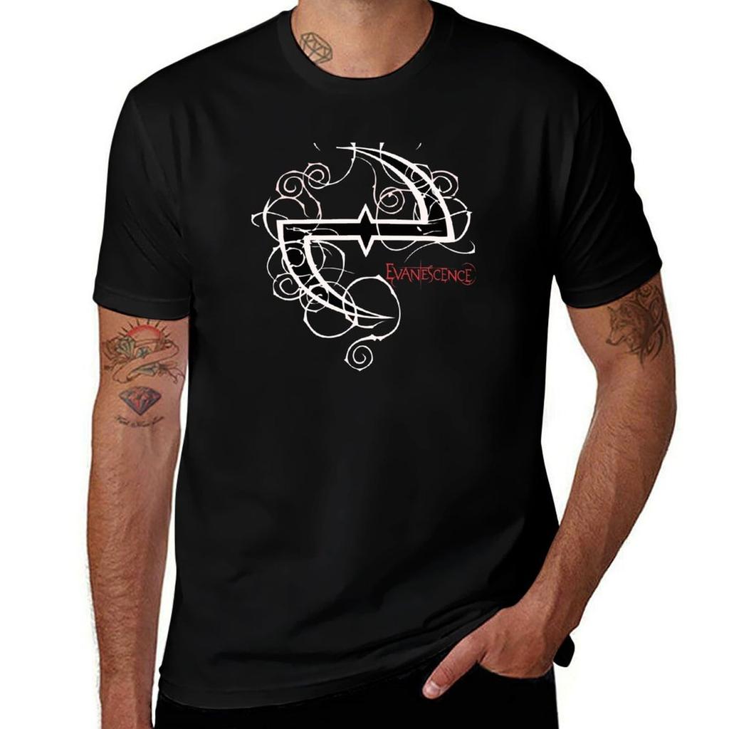 T-shirt Evanescence Nuovo Logo Indispensabile Quotidiano Top Base a Manica Corta